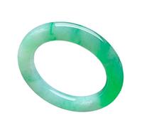 GGYTMQL Jade Bangles, Floating Flower Green Jade Bangle Bracelet, Female Round Bar Jade Bracelet, with Jewelry Box, for Mother, for Girlfriend,54-64mm,64mm
