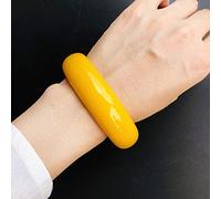 GGYTMQL Jade Bracelet for Women, Chinese Bracelet, Natural Widened Thick Chalcedony Bracelets Chalcedony Agate Bracelet (64mm)