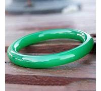 GGYTMQL Jade Bracelet for Women, Green Jade Bracelet, Classical Chinese Style Ink Green Agate Jade Bangles with Box
