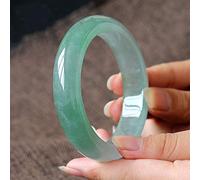 GGYTMQL Jade Bracelet for Women, Green Jade Bracelet, Natural Genuine Green Bracelet Jewelry Jewelry Box Packaging (58mm)