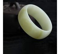 GGYTMQL Jade Bracelet for Women Vintage Jewelry Jade Stone Bangles, Classical Chinese Style Green Agate Jade Bangles Luck Amulet s,58mm