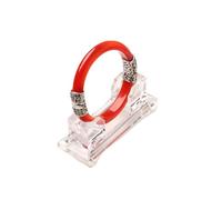 GGYTMQL Jade Green Bangle With Sterling Silver Jadeite Bracelet Jewelry (Gem Color : Red Bangle)