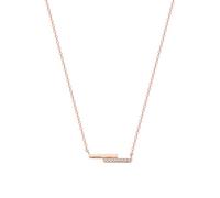 GGYTMQL Jewellery Sets,Exquisite 925 Micro Zircon Parallel Lines Necklace Female Simple/Rose en