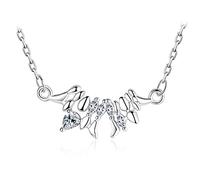 GGYTMQL Jewelry Female Zircon Necklace Cross Short Chain Necklace Chain Length 45 +5cm