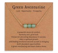 GGYTMQL jewelry Gold Plated Handmade Natural Crystal Healing | Black Tourmaline, Moonstone, Turquoise, Peridot, Carnelian, Citrine, Rose Quartz, Green Aventurine Pendants Jewelry for girls