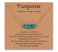 GGYTMQL jewelry Gold Plated Handmade Natural Crystal Healing | Black Tourmaline, Moonstone, Turquoise, Peridot, Carnelian, Citrine, Rose Quartz, Green Aventurine Pendants Jewelry for girls