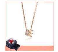 GGYTMQL Jewelry/Necklaces Crown Necklace Female Clavicle Chain Simple Temperament Cold Wind Rose Pendant for Girlfriend Gift Women's Pendants