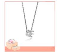 GGYTMQL Jewelry/Necklaces Crown Necklace Female Clavicle Chain Simple Temperament Cold Wind Rose Pendant for Girlfriend Gift Women's Pendants