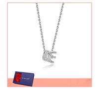 GGYTMQL Jewelry/Necklaces Crown Necklace Female Clavicle Chain Simple Temperament Cold Wind Rose Pendant for Girlfriend Gift Women's Pendants