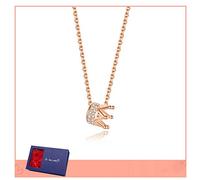 GGYTMQL Jewelry/Necklaces Crown Necklace Female Clavicle Chain Simple Temperament Cold Wind Rose Pendant for Girlfriend Gift Women's Pendants