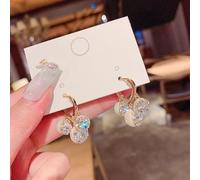 GGYTMQL Jewelry Pearl Sparkling Rhinestone Inlaid Earrings