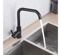 GGYTMQL Kitchen Bathroom Faucet, Hot Cold Mixer Crane Tap 360 Rotate Deck Mount Compatible with Sink Bath Basin Wash Modern Europe Design Sink Tap,Easy Install