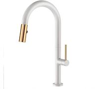 GGYTMQL Kitchen Faucet,Kitchen Sink Faucet 360° Rotating with Removable Sprayer 2 Spray Modes Tall Brass Sink Mixer for Hot and Cold Water 1