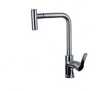 GGYTMQL Kitchen Faucet Mixer Pull Out Kitchen Tap Single Handle Single Hole 360 Rotate Copper White