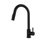 GGYTMQL Kitchen Faucet Pull Out Brushed Nickle Sensor Stainless Steel Black Smart Induction Mixed Tap Touch Control Sink Tap(Matte Black,Smart Touch)