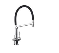 GGYTMQL Kitchen Purified Faucets Filter Mixer Tap Cold Rotation Sink Faucet Pull Down Mixer Crane with 2 Spout(Chrome)