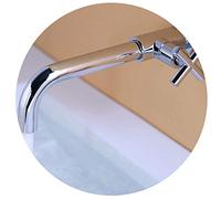 GGYTMQL Kitchen Sink Mixer Tap,Mixer Tap Faucets,Black Defense Splash in-Wall Lengthen Mop Pool Faucet,Water-Tap Single Cold Bathroom Out of The Wall Household Copper Mop Pool/Black