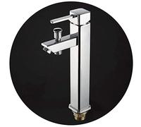 GGYTMQL Kitchen Sink Mixer Tap,Mixer Tap, Polished Chrome All Copper Sink Hot Cold Water Tap,Bathtub Basin Mixer Faucet Hand Shower Single Handle Single Hole Brass Metal Tub Water Mixer Ta