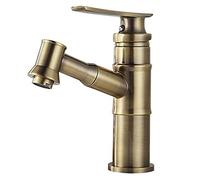 GGYTMQL Kitchen Sink Mixer Tap,Mixer Tap, Retro Faucetque Bamboo Bathroom Faucetque Bronze Finish Brass Basin Sink Faucet Single Handle Bamboo Water Tap,European Stylerust Faucet