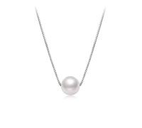 GGYTMQL Korean Pearl Necklace Women's Fashion Light Luxury Niche high-end Pendant Temperament Sterling Silver Clavicle Chain