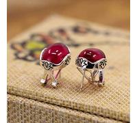 GGYTMQL ladies earrings,Eardrop Earrings For Women Fashion Delicate Jewelry S925 Fine Setting Green Chalcedony Female Earrings, 925