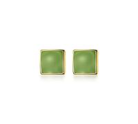 GGYTMQL Ladies Earrings Simple Enamel Green Square Earrings Ladies Fashion Elegant Party Banquet Earrings Jewelry High-end earrings