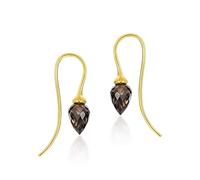 GGYTMQL Ladies earrings Sterling Silver Ladies Drop Earrings Natural Smoked Quartz Gemstone Earrings Ladies Exquisite Elegant Earrings Earrings ui