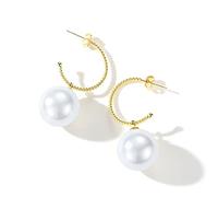 GGYTMQL Ladies earrings Sterling Silver Pearl Earrings Vintage Pearl Earrings Ladies Earrings Dangle Stud Pearl Earrings, Gift for Women, Ladies Earrings ui