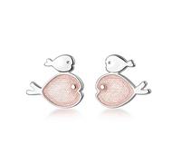 GGYTMQL Ladies Fashion 925 Small Enamel Pink Fish Shaped Earrings Ladies Cute Exquisite Jewelry Earrings Accessories High-end earrings
