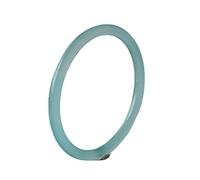 GGYTMQL Ladies Jade Bangle Bracelet, 6mm Light Blue Chalcedony Bangles Bracelets, Girl Jade Bracelet, Good Luck, for Women, with Jewelry Box, 54-62mm,56mm