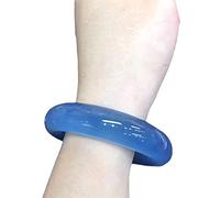 GGYTMQL Ladies Jade Bangles, Blue Chalcedony Bangle Bracelet, The for Mother and Girlfriend, with Jewelry Box, 54-63mm,58-59mm