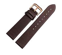 GGYTMQL Leather Watch Strap for Men and Women -Thin Soft Buckle Accessories Thin Plain Grain Watch Chain(21mm)