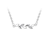 GGYTMQL Leaves Necklaces Women 925 Jewelry Cubic Zircon Pendants Necklaces for Wedding Gift