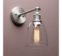 GGYTMQL Lighting Industrial Loft Bar Sconce Wall Lights Fittings, Vintage Wall Lamp with Bell Glass Shade for Kitchen Island Bedroom Cafe Corridor Restaurant (Black)