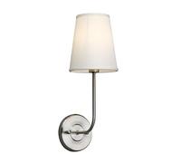 GGYTMQL Lighting Vintage Modern Beige Fabric Shade Wall Lamps, Beside Wall Sconces Lights for Living Room, Bedroom, Hallway E14 Screw (Black)