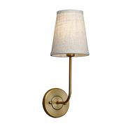 GGYTMQL Lighting Vintage Modern Hemp Fabric Shade Wall Lamps, Beside Wall Sconces Lights for Living Room, Bedroom, Hallway E14 Screw (Antique)