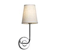 GGYTMQL Lighting Vintage Modern Hemp Fabric Shade Wall Lamps, Beside Wall Sconces Lights for Living Room, Bedroom, Hallway E14 Screw (Black)