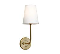 GGYTMQL Lighting Vintage Modern White Fabric Shade Wall Lamps, Beside Wall Sconces Lights for Living Room, Bedroom, Hallway E14 Screw (Chrome)