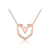 GGYTMQL line Heart Pendant Rose Color Love Necklaces for Women Wedding Jewelry Accessories Made in China