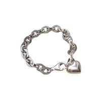 GGYTMQL love heart wide hollow chain bracelet female cute wedding gift