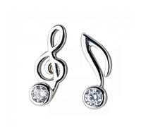 GGYTMQL Luminous Musical Note Asymmetry Stud Earring for Women Anti-Allergy Ear Pin Fine Jewelry