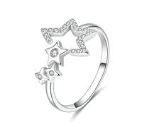 GGYTMQL Luminous Star Waitting Adjustable Finger Rings for Women Wedding Engagement Jewelry