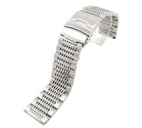GGYTMQL luxury 22/20/24mm solid stainless steel watch band folding clasp safety watches strap bracelet replacement bracelet