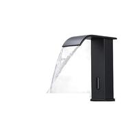 GGYTMQL Luxury Matte Black Sensor Bathroom Faucet Cold and Hot Deck Mounted Tap Short and Tall Sink Mixer (Color : Gold Short)