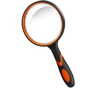 GGYTMQL Magnifying Glass 20x Handheld Reading Magnifier - 100mm Large Magnifying Lens with Soft Handle for Book Newspaper Reading, Insect and Hobby Observation, Classroom Marriage