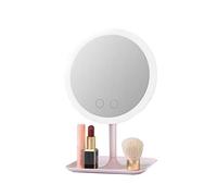 GGYTMQL Makeup Mirror with Led Light Dressing Table Mirror Beauty Ring Light Mirror Beauty Tools for Photo Fill Light Small Mirrors (Color : B)
