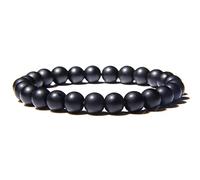 GGYTMQL Men Bracelets Natural Tiger Eye Bracelet Polished 8 Mm Lapis Lazuli Beads Bangle Elastic Pulsera Women,25.Botswana Agate,19cm