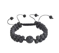 GGYTMQL Mens Bracelets Beads, 6mm Double Layer Stone Braided Bracelet Men Adjustable Bracelet 21CM