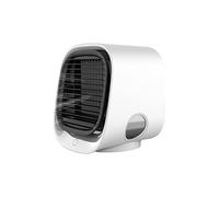 GGYTMQL Mini Desktop USB fan mini air cooler desktop home office air conditioner portable air cooler 5V 1A quiet small spray fan Mini Fans (Color : White1, Size : X)