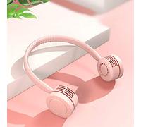 GGYTMQL Mini Portable Hanging Neck Fan,Lazy Hanging Neck Sports Fan USB Portable Mini Leafless Fan Hanging Neck Fan for Mu Electric Fan